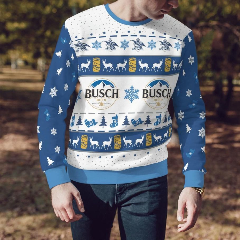 Busch Beer Ugly Christmas Sweater Gift For Husband