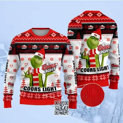 Funny Grinch Coors Light Beer Ugly Christmas Sweater