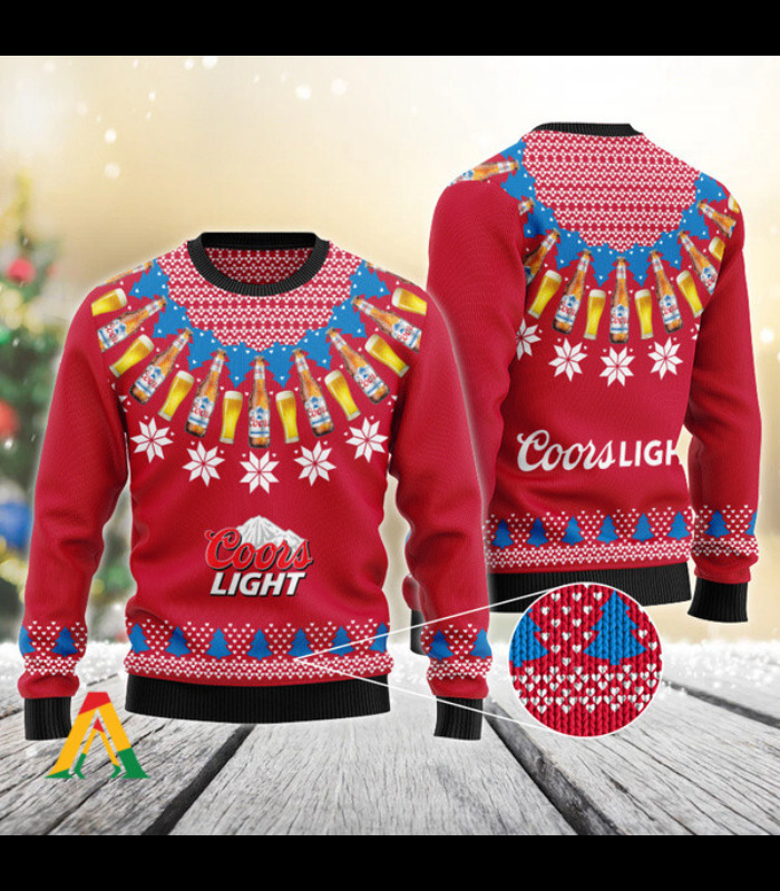 Coors Light Beer Ugly Christmas Sweater Gift For Best Friends