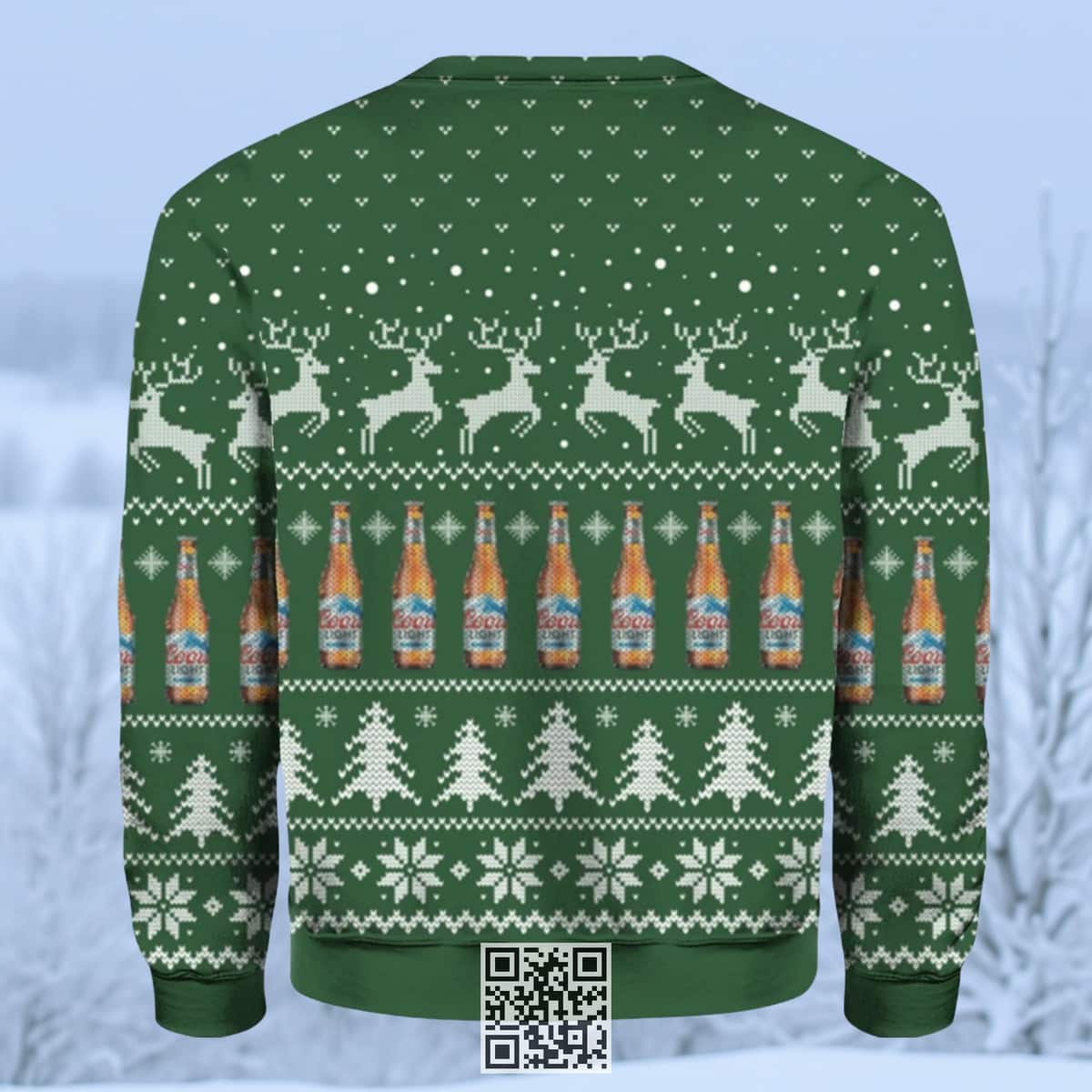 All I Want For Christmas Is Green Coors Light Beer Ugly Christmas Sweater