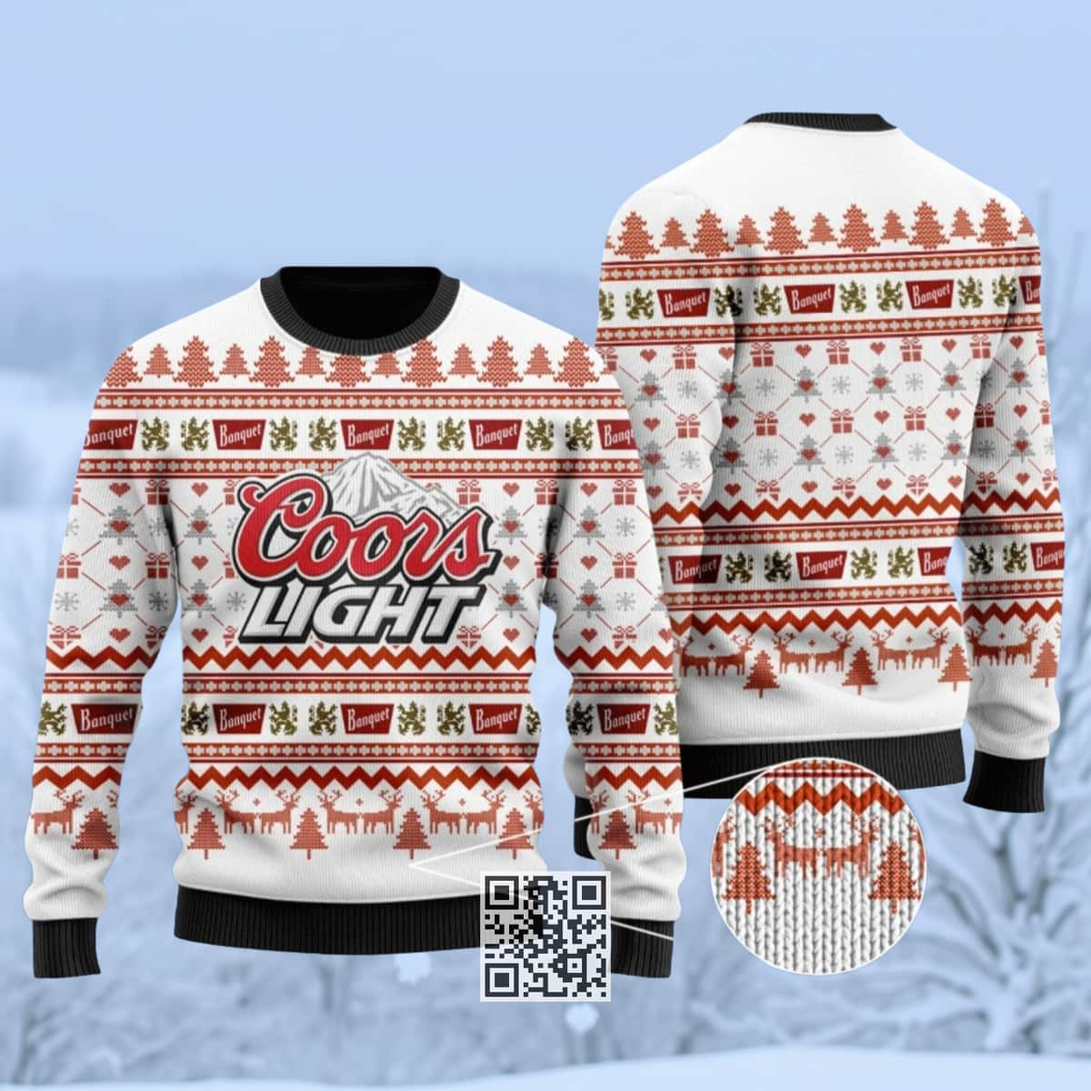 Coors Light Beer Ugly Christmas Sweater Best Gift For Boyfriend