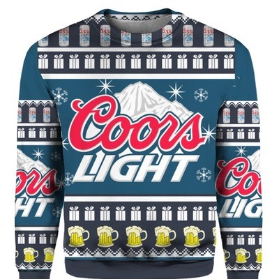 Coors Light Beer Ugly Christmas Sweater Gift For Best Friends