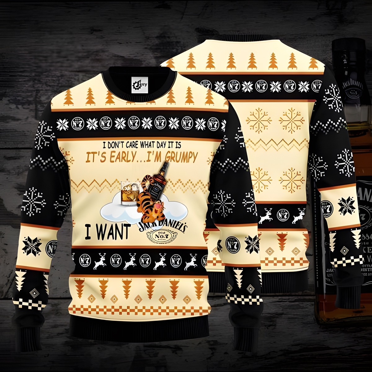 Cool Disney Tigger Wants Jack Daniels Ugly Christmas Sweater Gift For Son From Mom