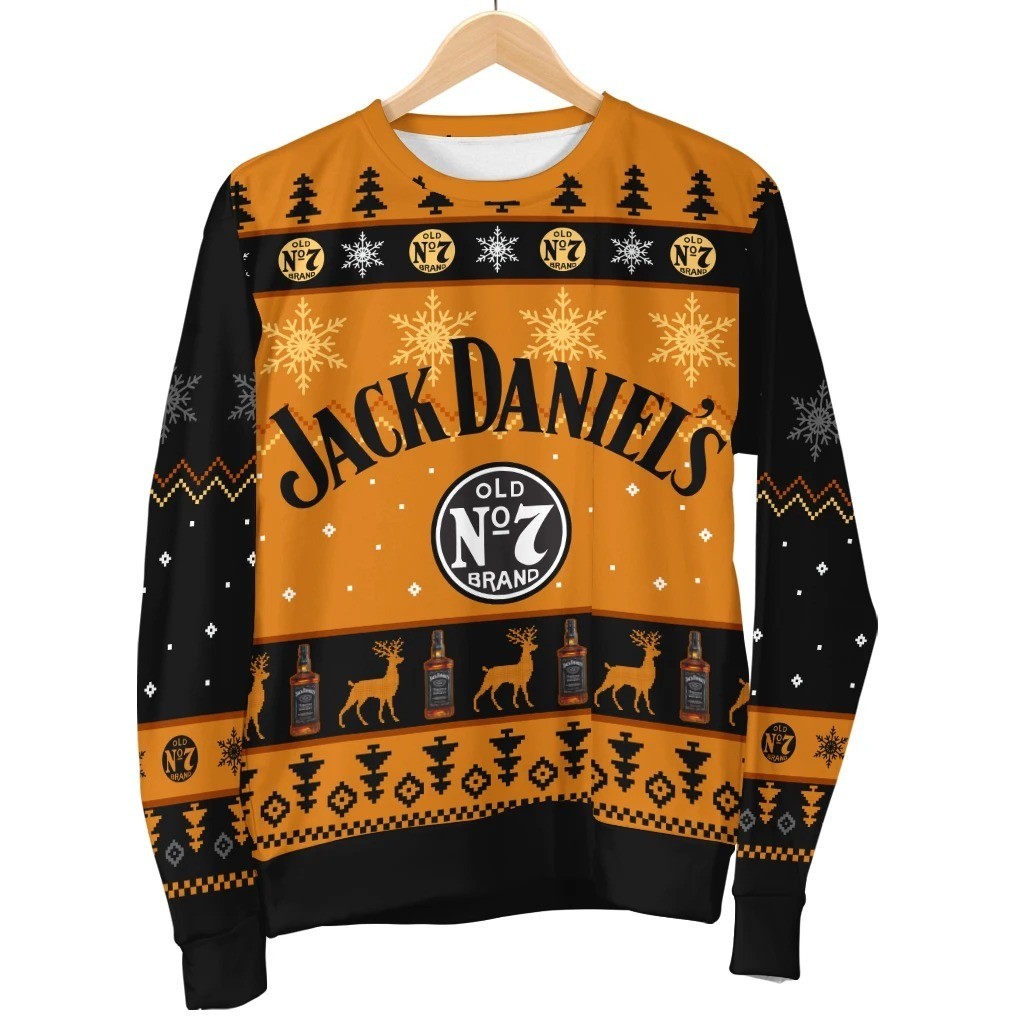 Cool Jack Daniels Ugly Christmas Sweater Gift For Whiskey Lovers