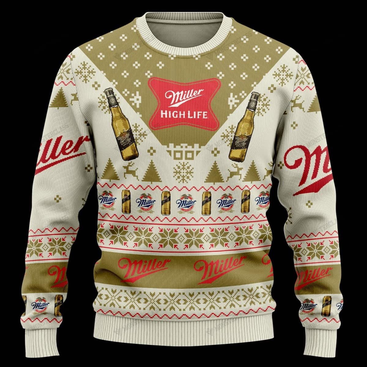 Miller High Life Beer Ugly Christmas Sweater Birthday Gift For Sister