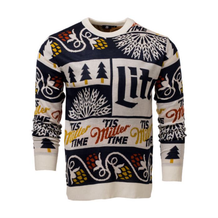 Miller Lite Ugly Christmas Sweater Holiday Gift For Beer Drinkers