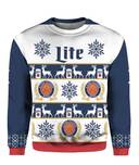 Miller Lite Beer Ugly Christmas Sweater Reindeer Snowflakes Pattern Gift For Friends Miller Lite Beer Ugly Christmas Sweater Reindeer Snowflakes Pattern Gift For Friends