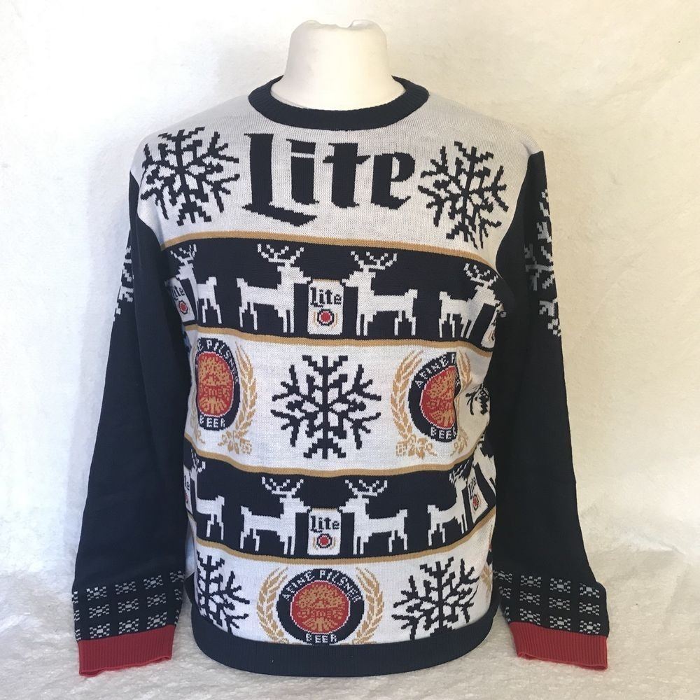 Miller Lite Beer Ugly Christmas Sweater Cool Gift For Best Friends