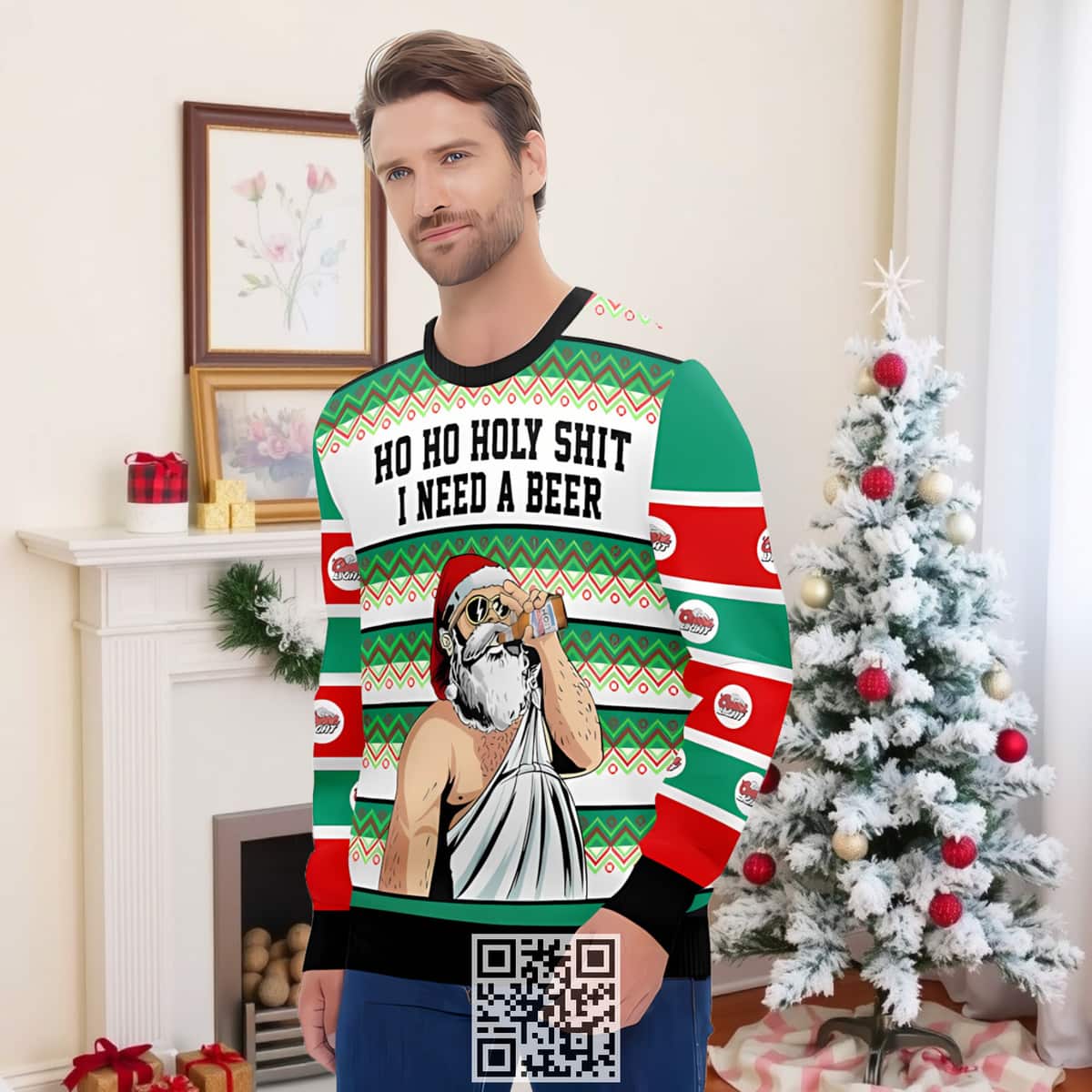 Coors Light Ugly Christmas Sweater Ho Ho Holy Shit I Need A Beer Coors Light Ugly Christmas Sweater Ho Ho Holy Shit I Need A Beer