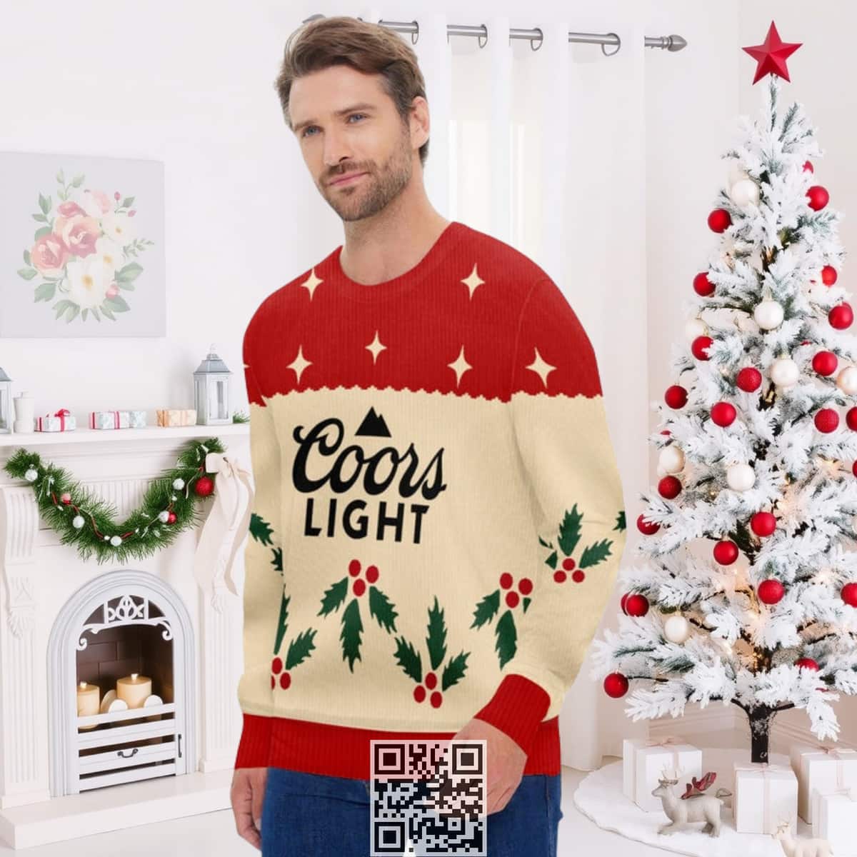 Chrismas Cherry Coors Light Beer Ugly Christmas Sweater Chrismas Cherry Coors Light Beer Ugly Christmas Sweater