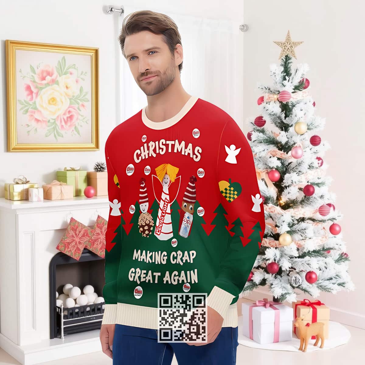 Christmas Coors Light Ugly Christmas Sweater Making Crap Great Again Christmas Coors Light Ugly Christmas Sweater Making Crap Great Again