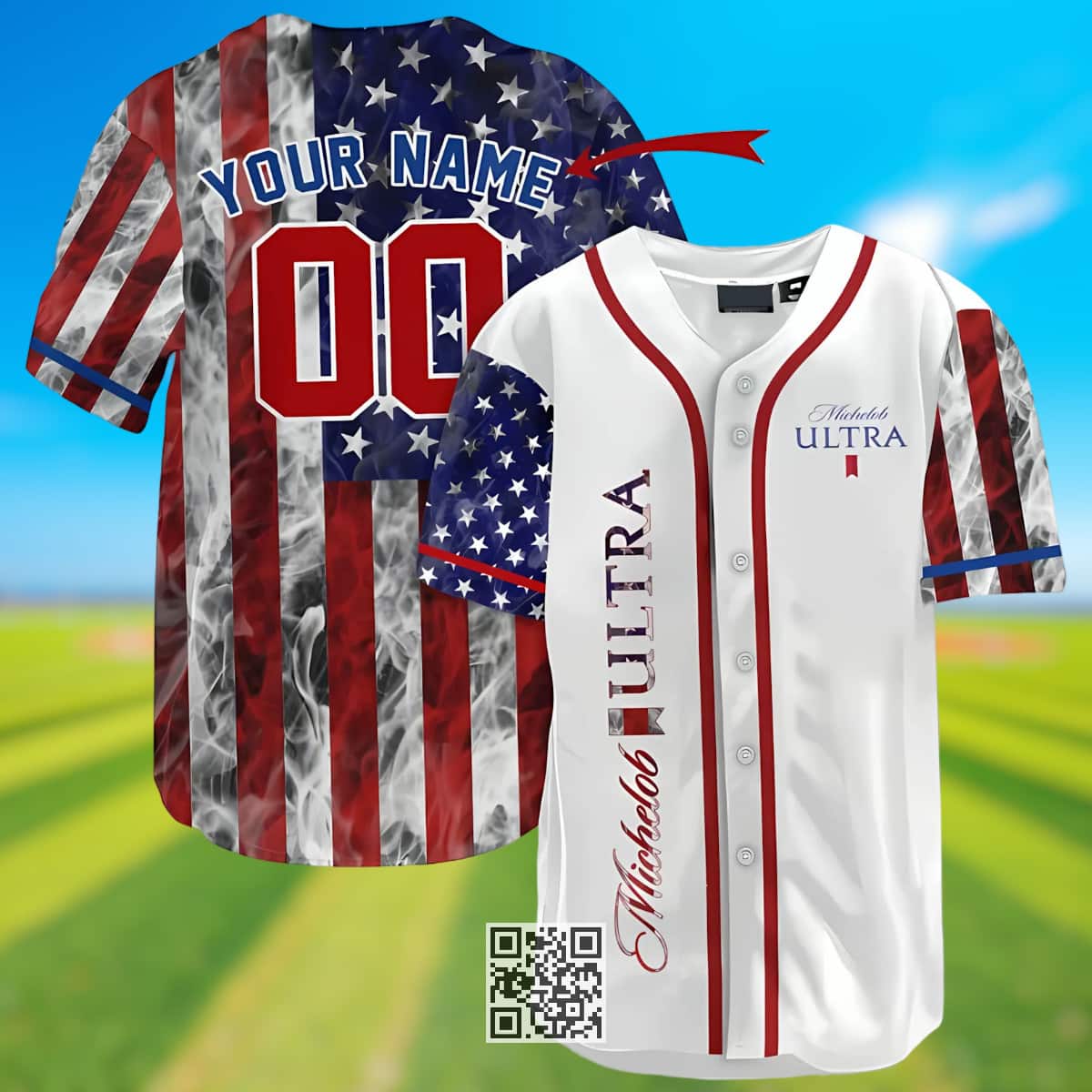 Michelob ULTRA Beer Baseball Jersey Custom Name Michelob ULTRA Beer Baseball Jersey Custom Name