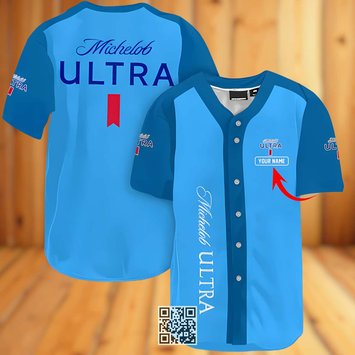 Classic Michelob ULTRA Beer Baseball Jersey Custom Name Classic Michelob ULTRA Beer Baseball Jersey Custom Name