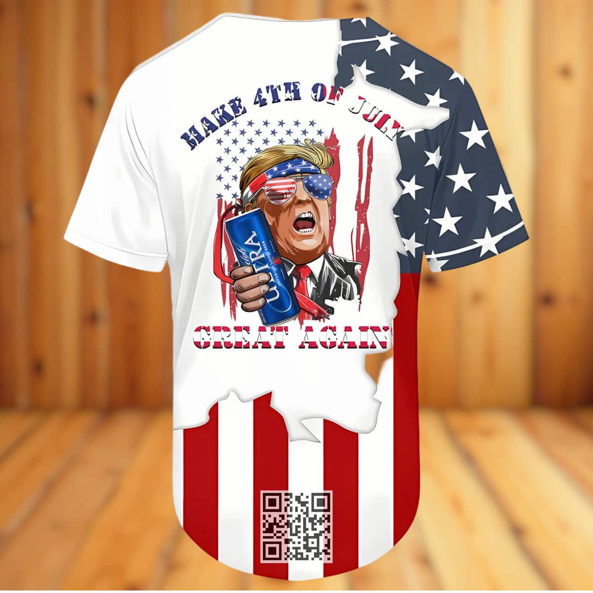 Donald Trump Michelob ULTRA Beer Baseball Jersey Donald Trump Michelob ULTRA Beer Baseball Jersey