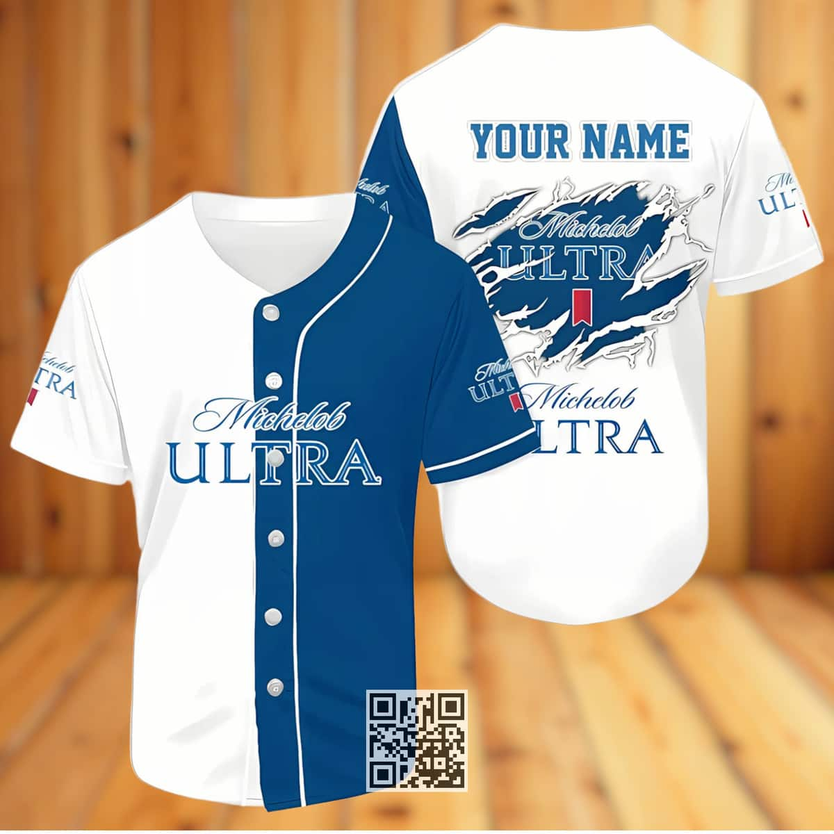 Personalized Basic Michelob ULTRA Beer Baseball Jersey Custom Name