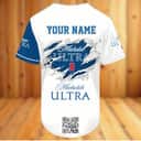 Personalized Basic Michelob ULTRA Beer Baseball Jersey Custom Name Personalized Basic Michelob ULTRA Beer Baseball Jersey Custom Name