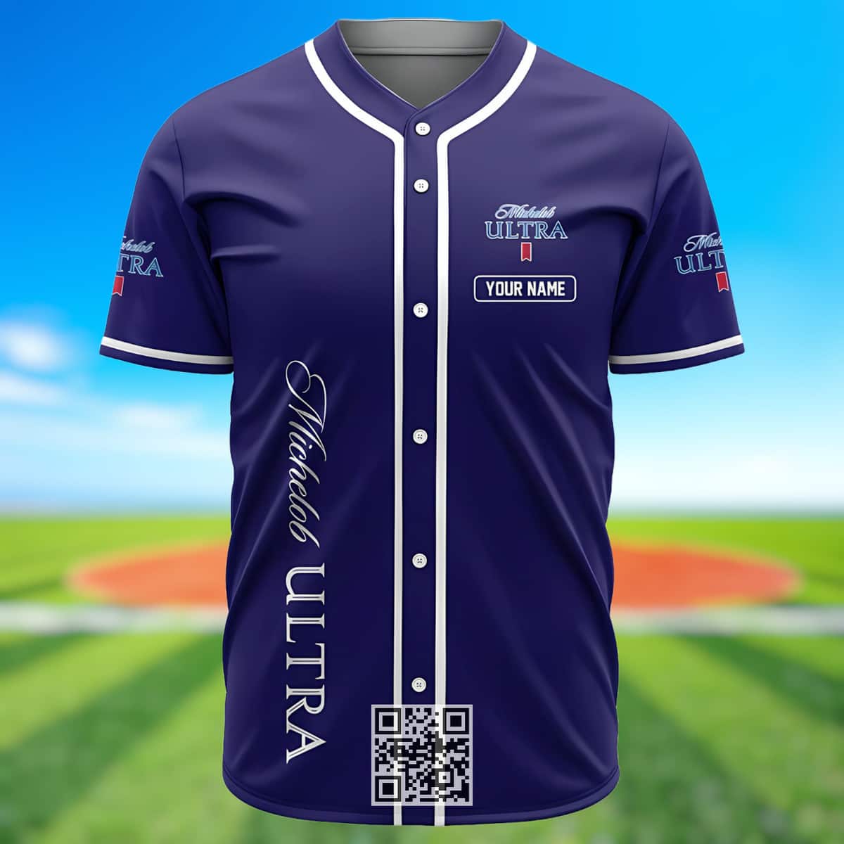 Personalized Michelob ULTRA Baseball Jersey Father's Day Custom Name Personalized Michelob ULTRA Baseball Jersey Father's Day Custom Name