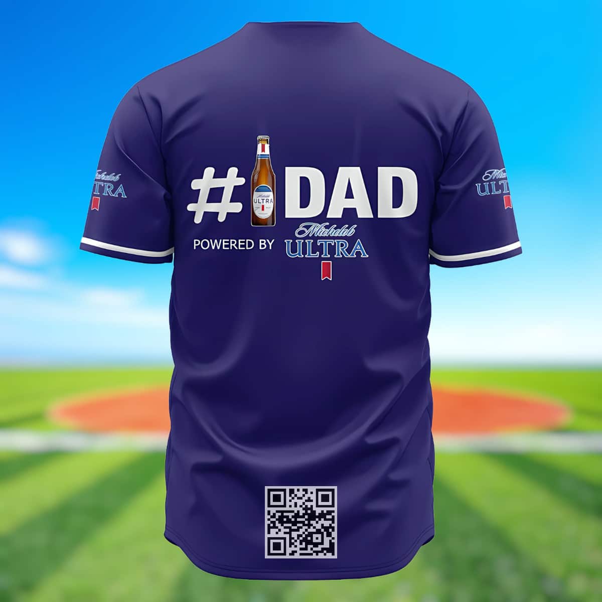Personalized Michelob ULTRA Baseball Jersey Father's Day Custom Name Personalized Michelob ULTRA Baseball Jersey Father's Day Custom Name