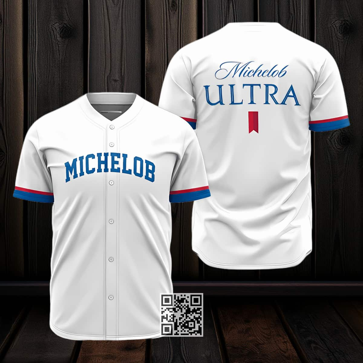 White Michelob ULTRA Baseball Jersey