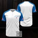 White And Blue Michelob ULTRA Beer Baseball Jersey