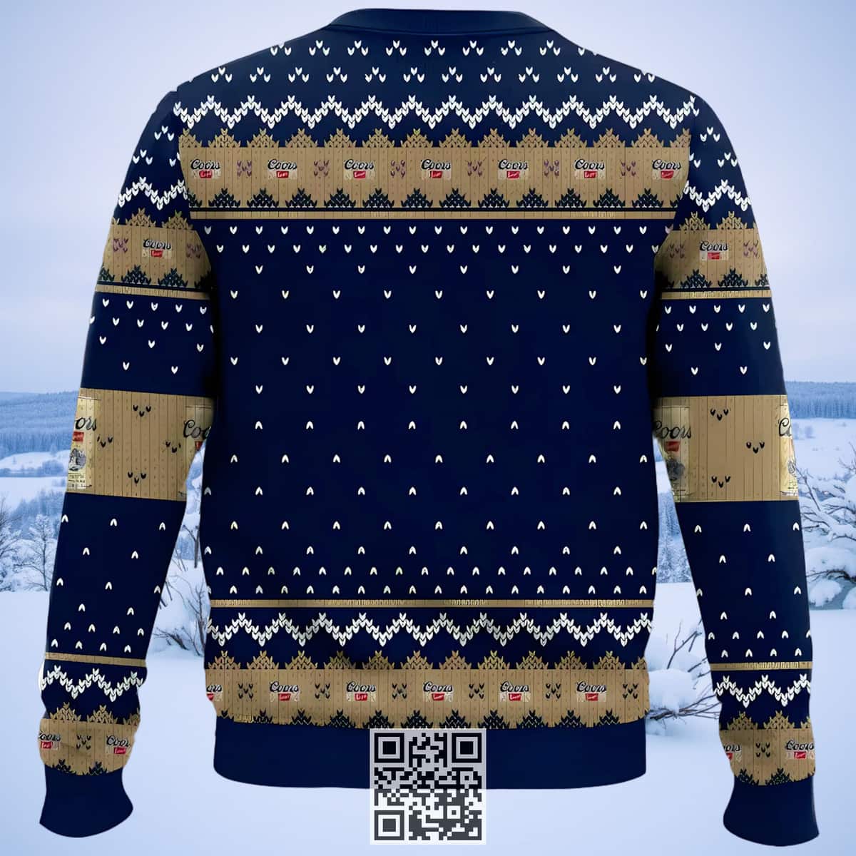 Coors Banquet Beer Ugly Christmas Sweater Snowflake Coors Banquet Beer Ugly Christmas Sweater Snowflake