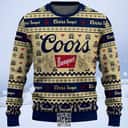 Coors Banquet Beer Ugly Christmas Sweater Snowing