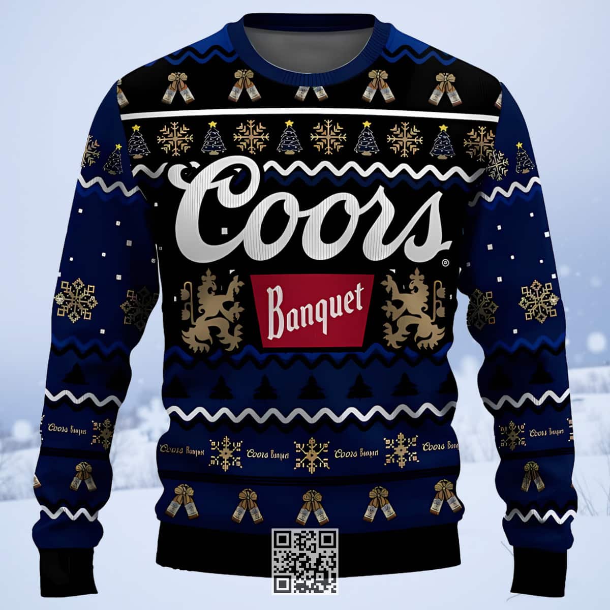 Personalized Coors Banquet Ugly Christmas Sweater Custom Name Personalized Coors Banquet Ugly Christmas Sweater Custom Name