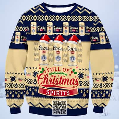 Coors Banquet Beer Ugly Christmas Sweater Spirits Coors Banquet Beer Ugly Christmas Sweater Spirits