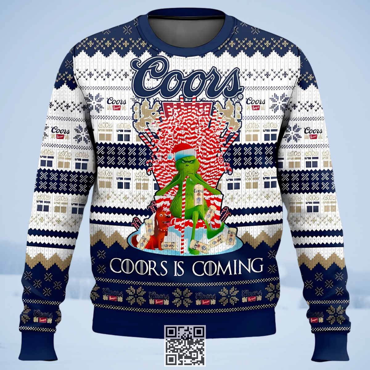 Coors Banquet Is Coming Ugly Christmas Sweater