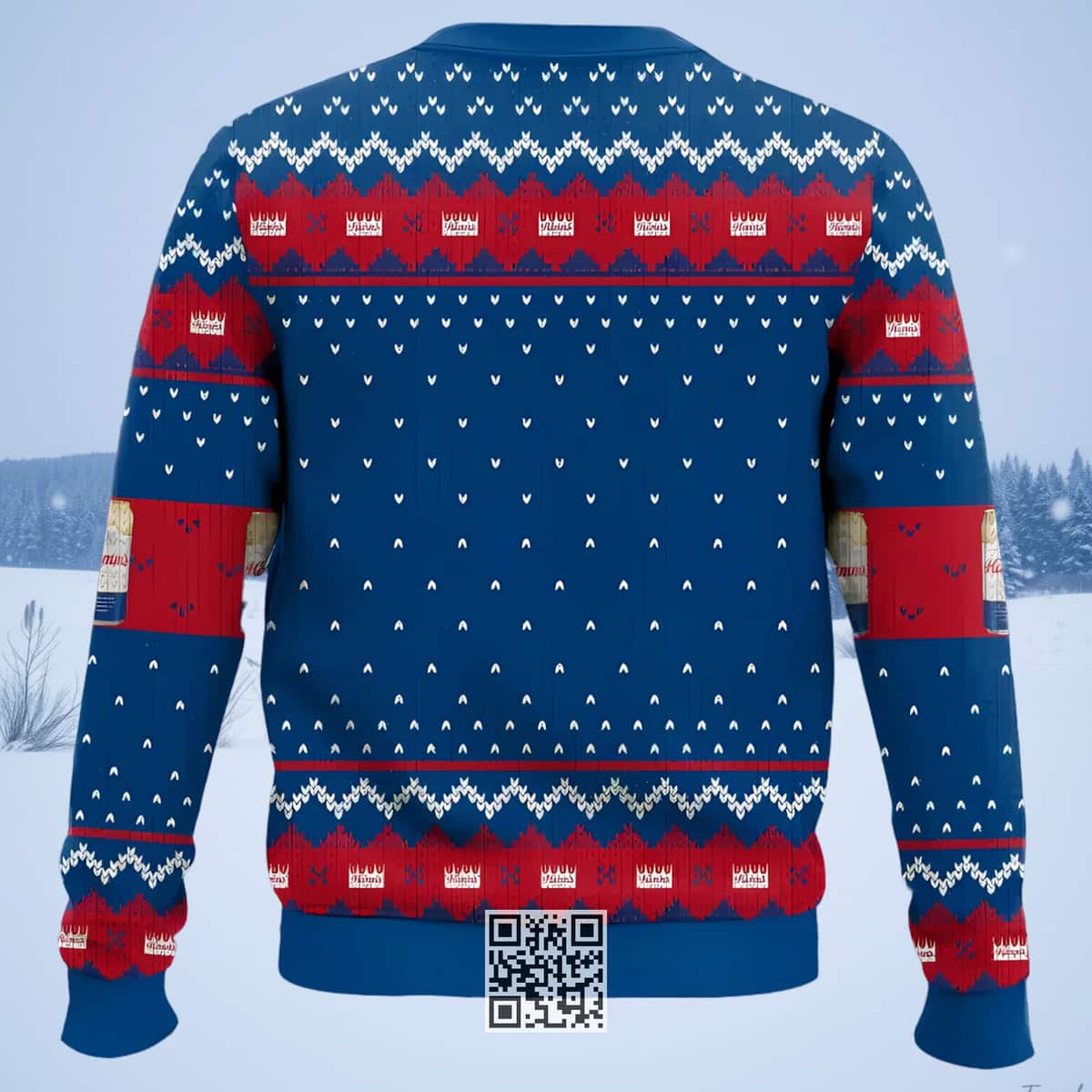 Hamm's Beer Ugly Christmas Sweater Snowflake Hamm's Beer Ugly Christmas Sweater Snowflake