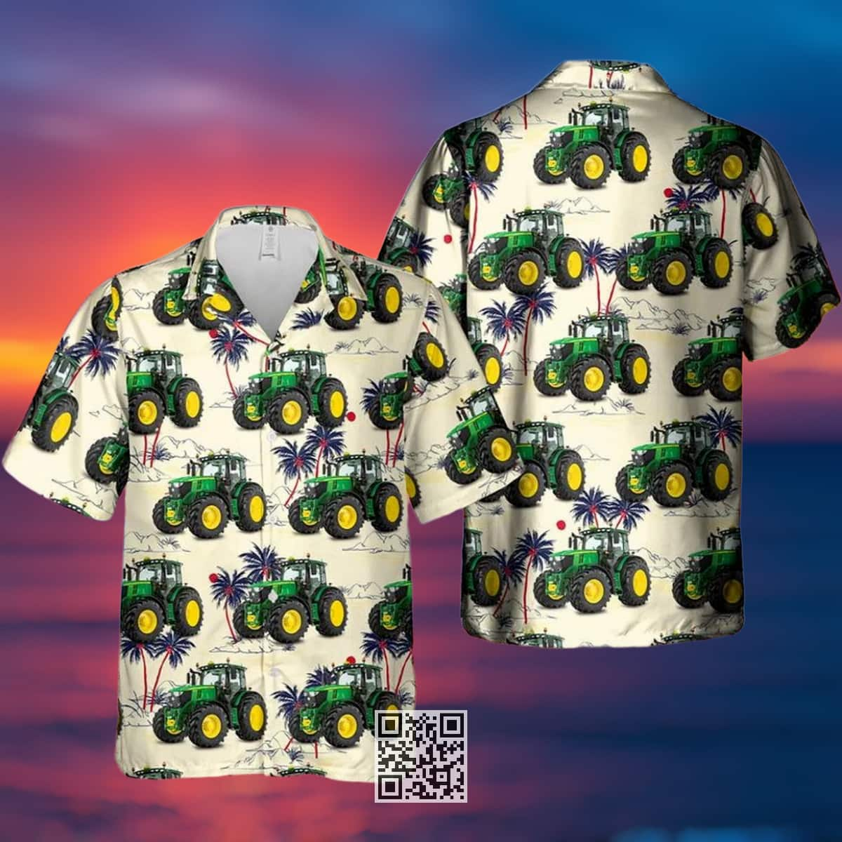 Tractor John Deere Hawaiian Shirt