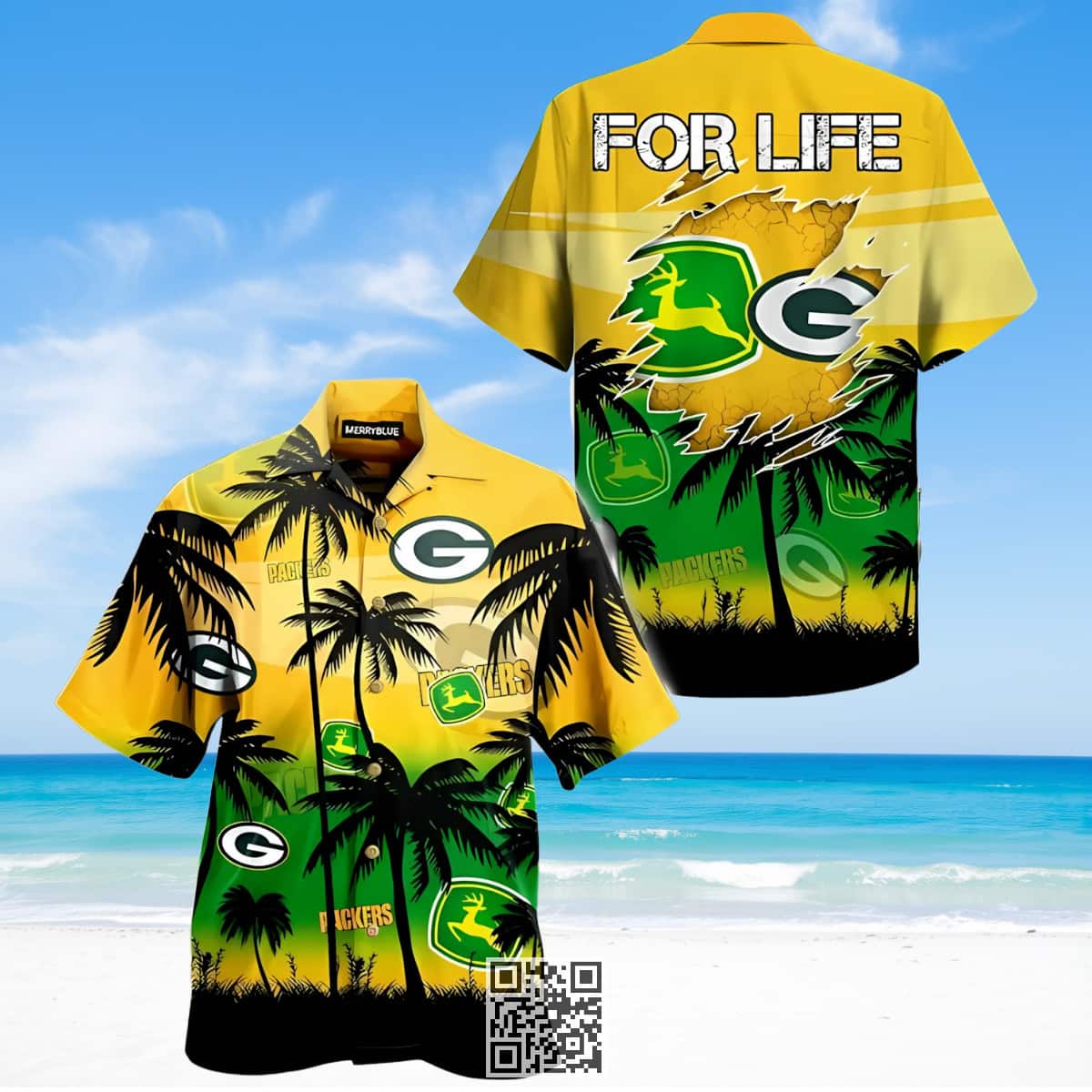 NFL Green Bay Packers John Deere Hawaiian Shirt NFL Green Bay Packers John Deere Hawaiian Shirt