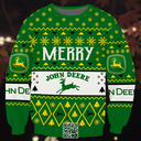 Busch Light John Deere Ugly Christmas Sweater Merry Snowflake Busch Light John Deere Ugly Christmas Sweater Merry Snowflake