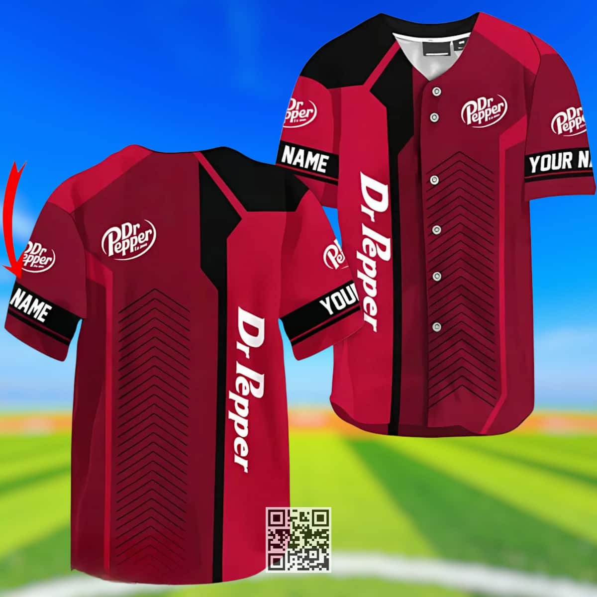 Personalized Dr Pepper Beer Baseball Jersey Custom Name Personalized Dr Pepper Beer Baseball Jersey Custom Name