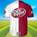 White And Red Split Dr Pepper Beer Baseball Jersey White And Red Split Dr Pepper Beer Baseball Jersey