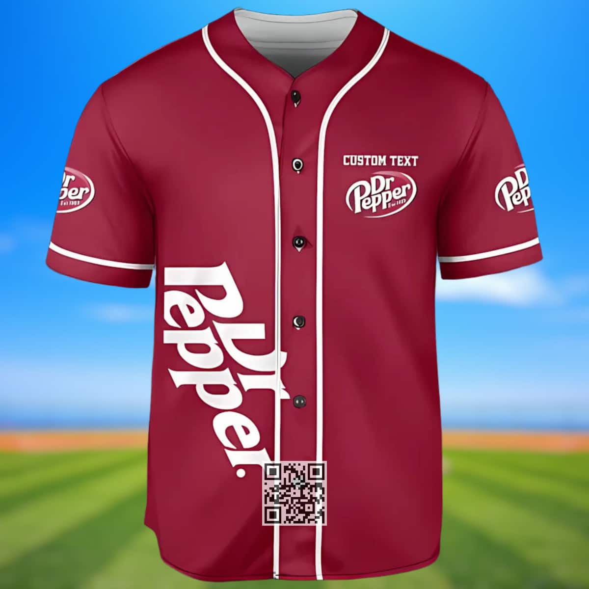 Personalized Dr Pepper Beer Baseball Jersey Custom Text Personalized Dr Pepper Beer Baseball Jersey Custom Text