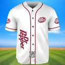 White Dr Pepper Beer Baseball Jersey White Dr Pepper Beer Baseball Jersey