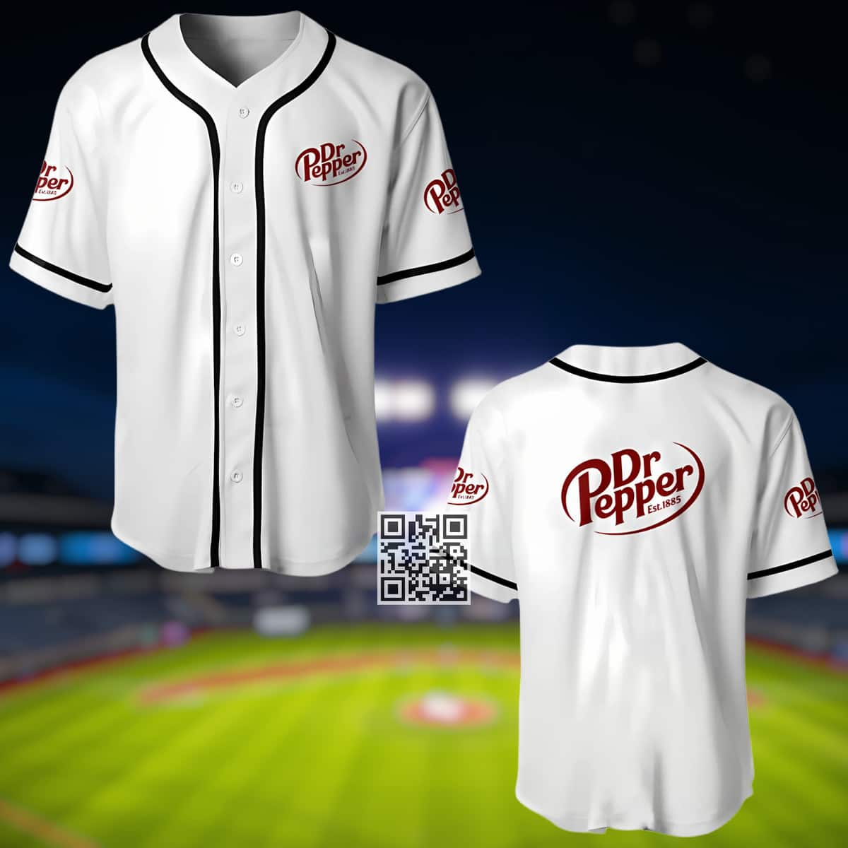 White Dr Pepper Baseball Jersey Gift For Friends