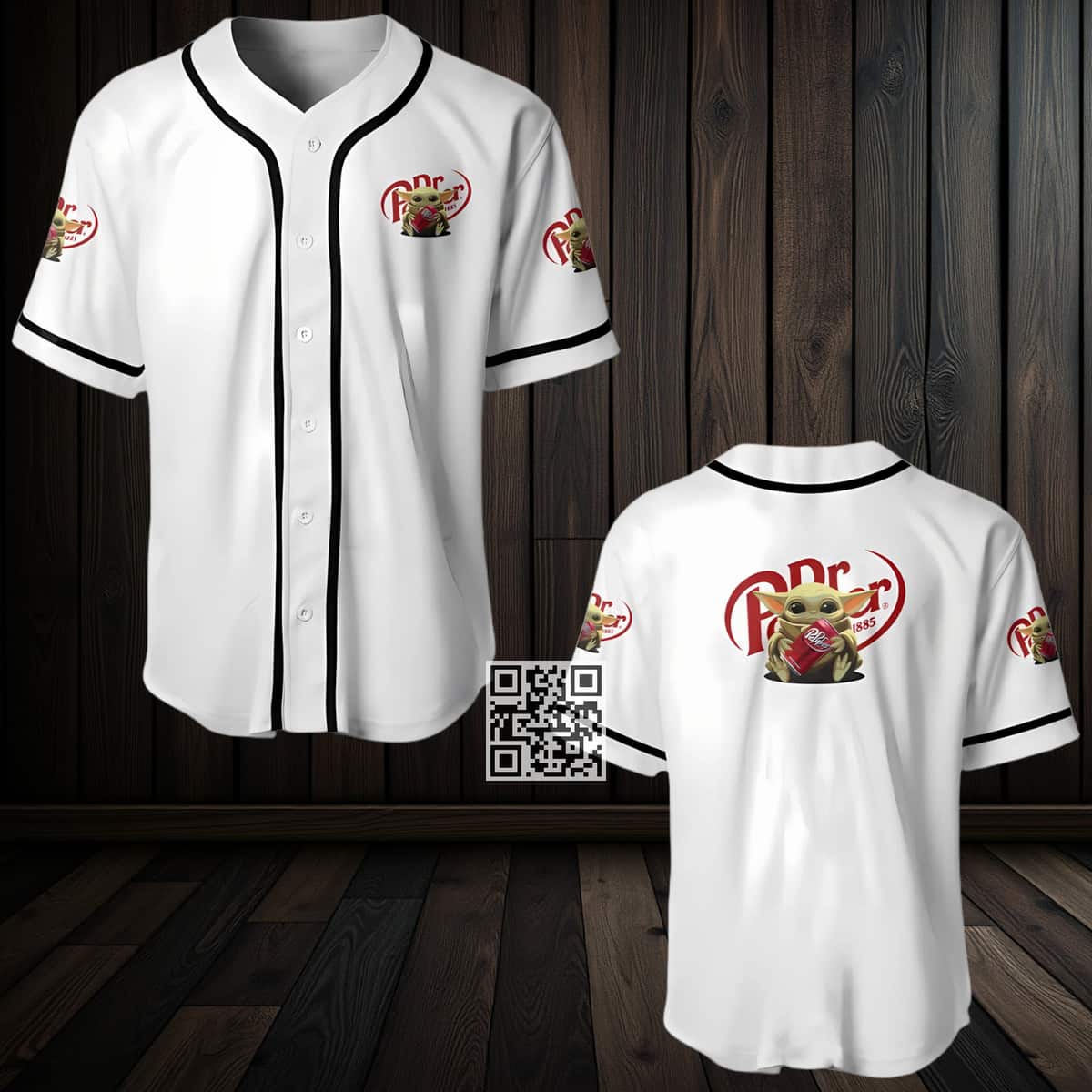 Baby Yoda Loves Dr Pepper Baseball Jersey Baby Yoda Loves Dr Pepper Baseball Jersey