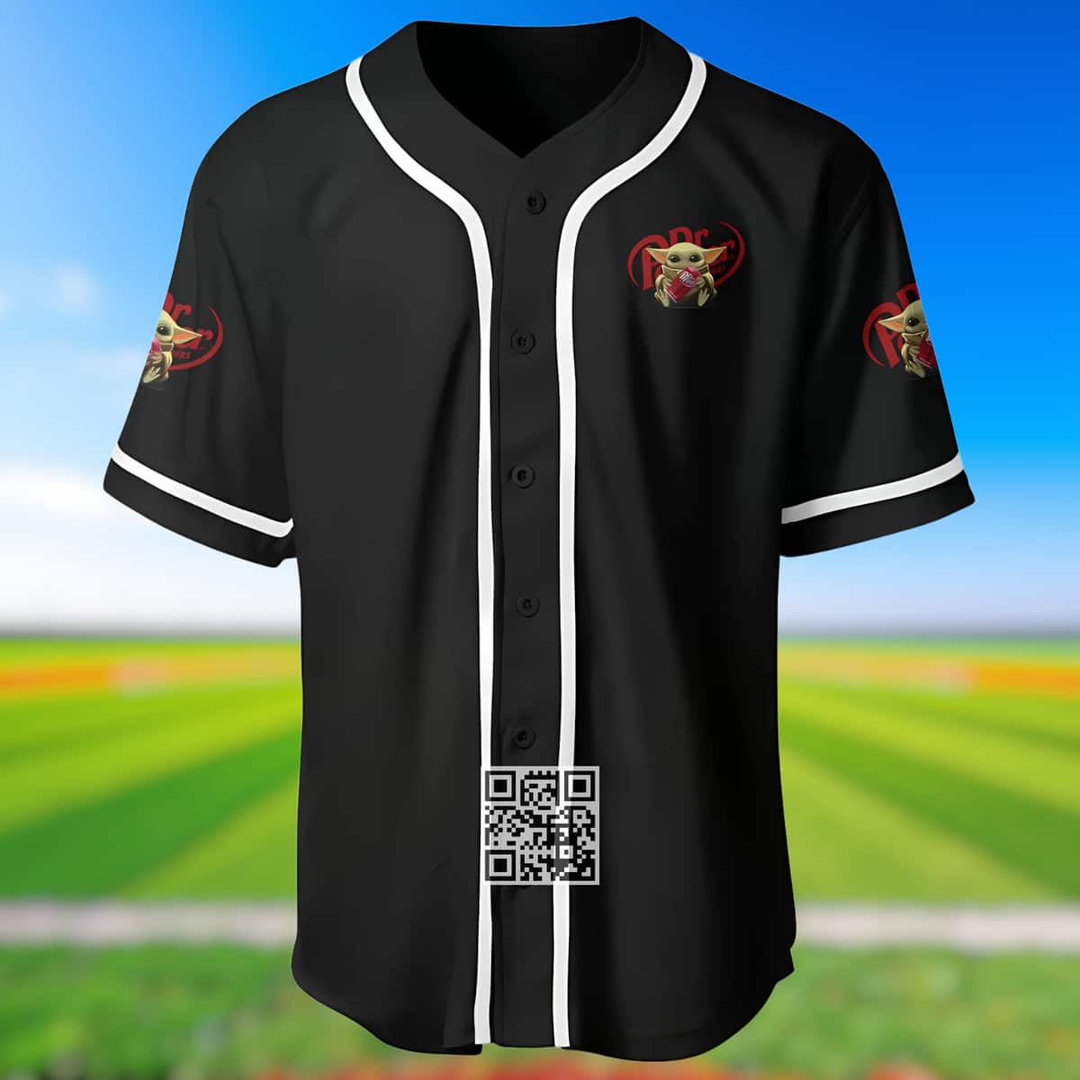 Baby Yoda Star Wars Loves Dr Pepper Baseball Jersey Baby Yoda Star Wars Loves Dr Pepper Baseball Jersey