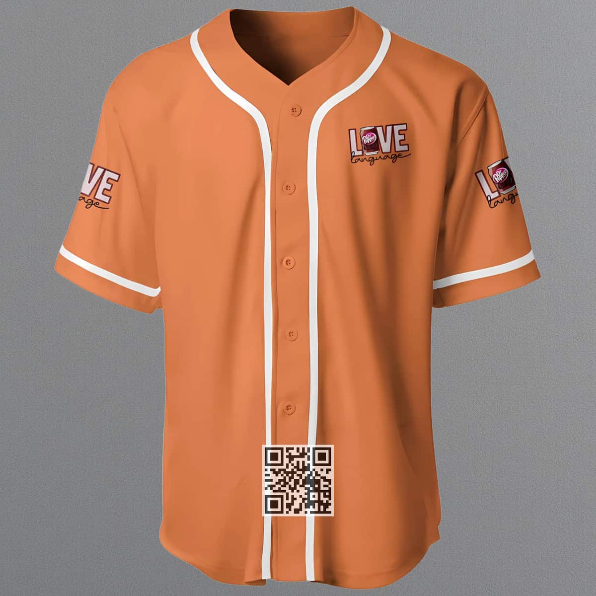 Orange Dr Pepper Baseball Jersey Love Language Orange Dr Pepper Baseball Jersey Love Language