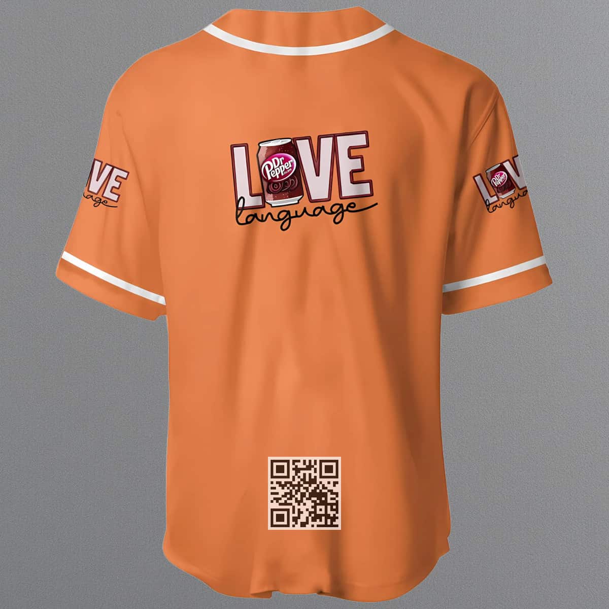 Orange Dr Pepper Baseball Jersey Love Language Orange Dr Pepper Baseball Jersey Love Language