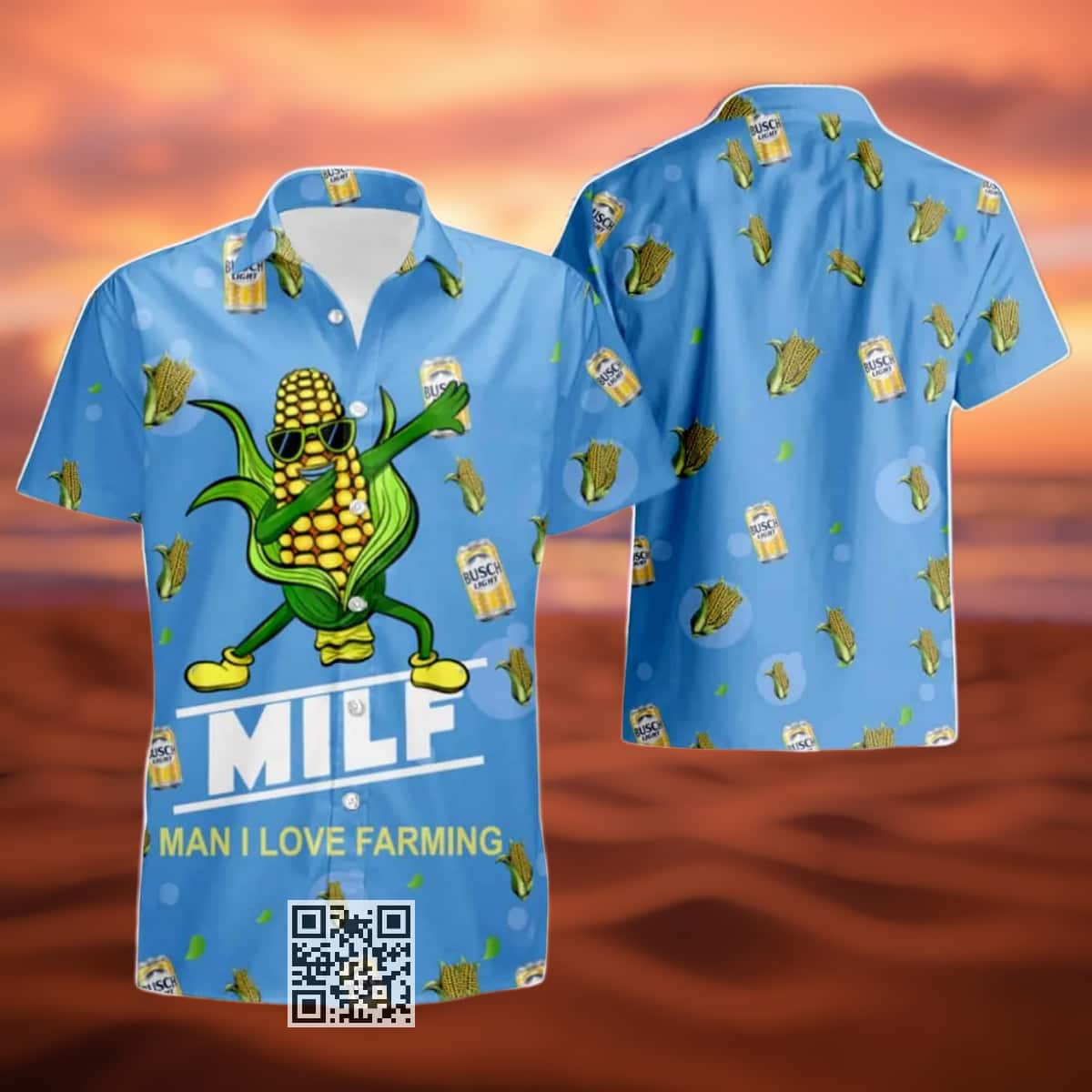 Busch Light Corn Hawaiian Shirt Man I Love Farming