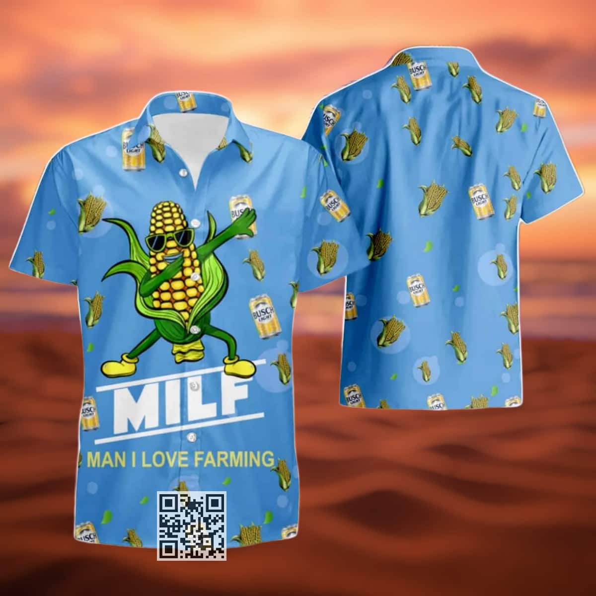 Busch Light Corn Hawaiian Shirt Man I Love Farming Busch Light Corn Hawaiian Shirt Man I Love Farming