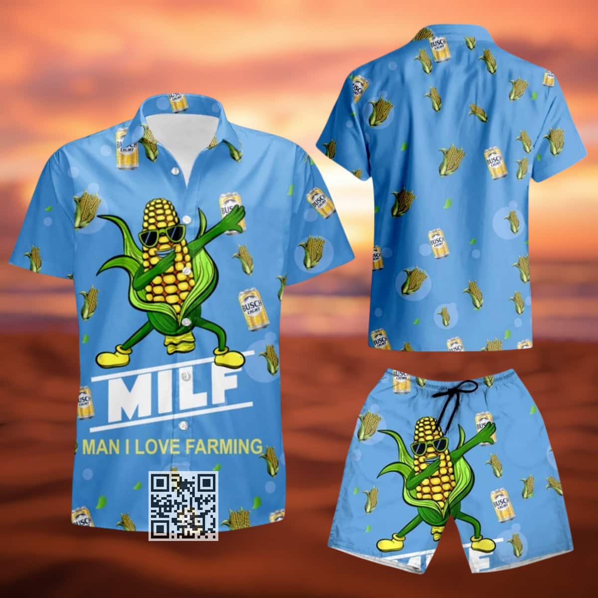 Busch Light Corn Hawaiian Shirt Man I Love Farming Busch Light Corn Hawaiian Shirt Man I Love Farming