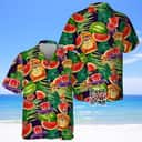 Crown Royal Whisky Hawaiian Shirt Watermelon Palm Leaves