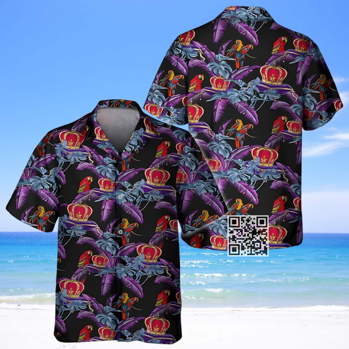 Crown Royal Whisky Hawaiian Shirt Parrot