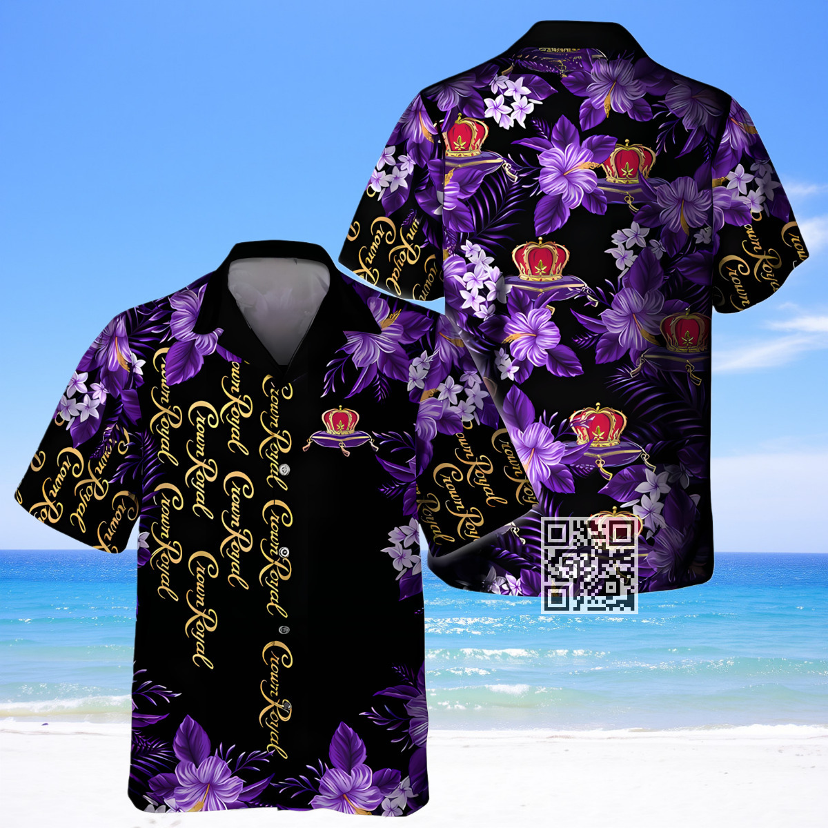 Crown Royal Whisky Hawaiian Shirt Tropical Flower