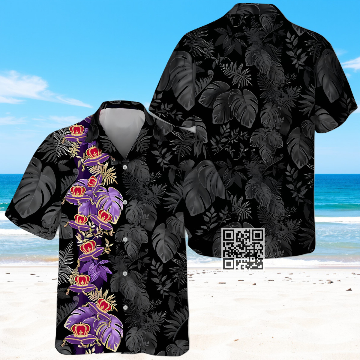 Crown Royal Whisky Hawaiian Shirt Tropical Leaves