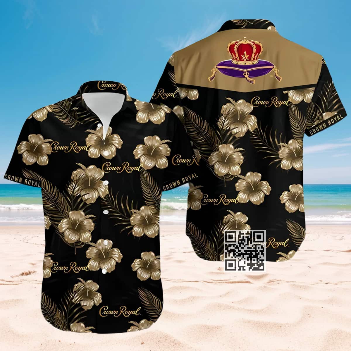 Black Crown Royal Hawaiian Shirt Hibiscus Flower Black Crown Royal Hawaiian Shirt Hibiscus Flower